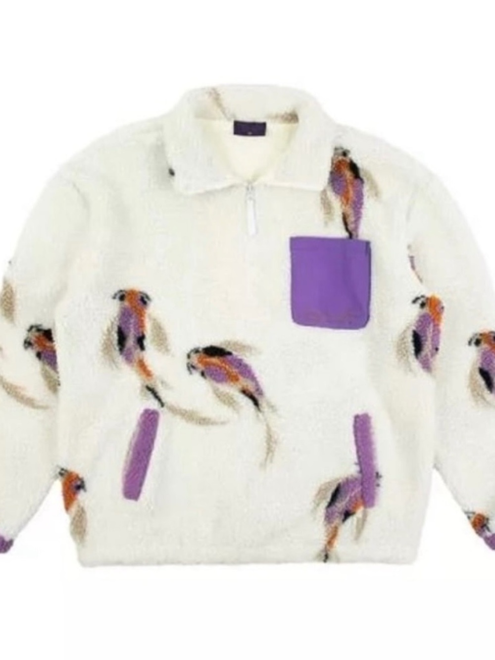 Taylor Swift Koi Fish Quarter Zip Fleece Sherpa Pullover